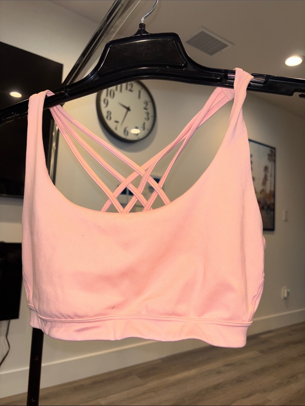Victoria's Secret Light Pink Crisscross Back Sports Bra